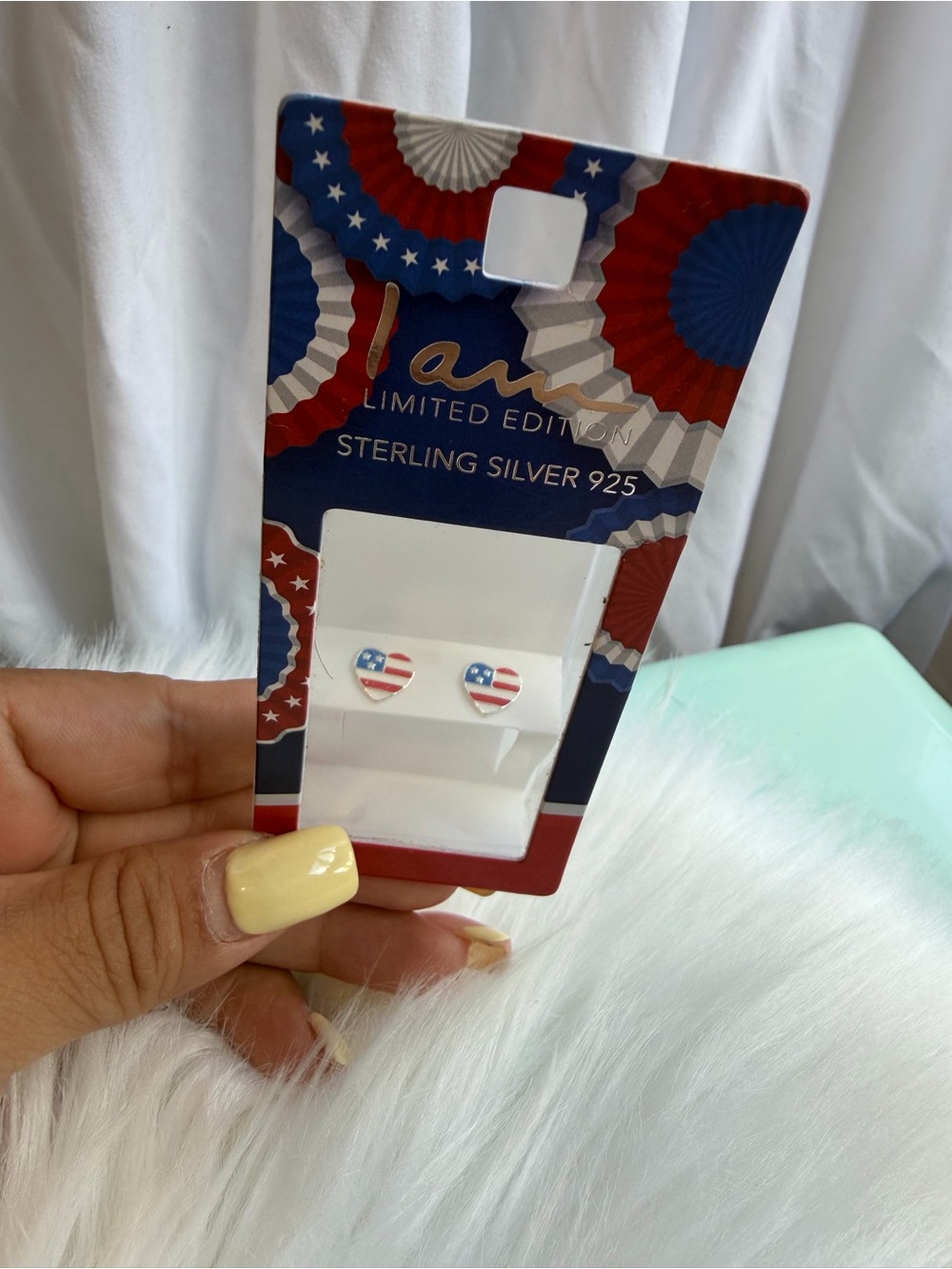 I Am Heart Flag Sterling Silver Stud Earrings - Limited Edition